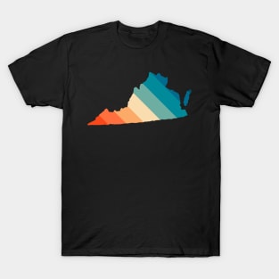 Virginia State Retro Map T-Shirt